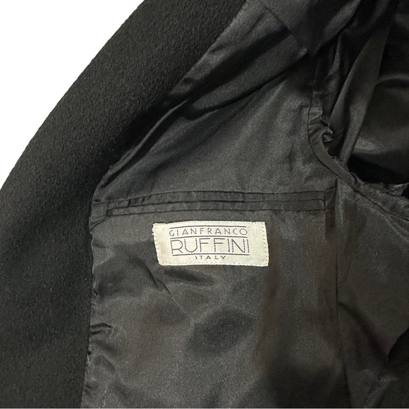 Gianfranco Ruffini Italy Men Black 100% Camel Hair  2 Button Suit Jacket Sz 40R - Picture 6 of 12